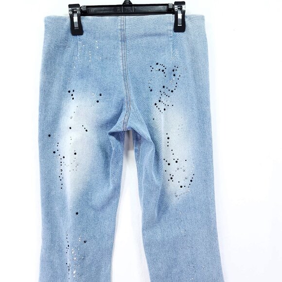 I.AM.GIA Low Rise Flared Jeans XS Rhinestone Detail Y2K Inspired - Picture 11 of 13